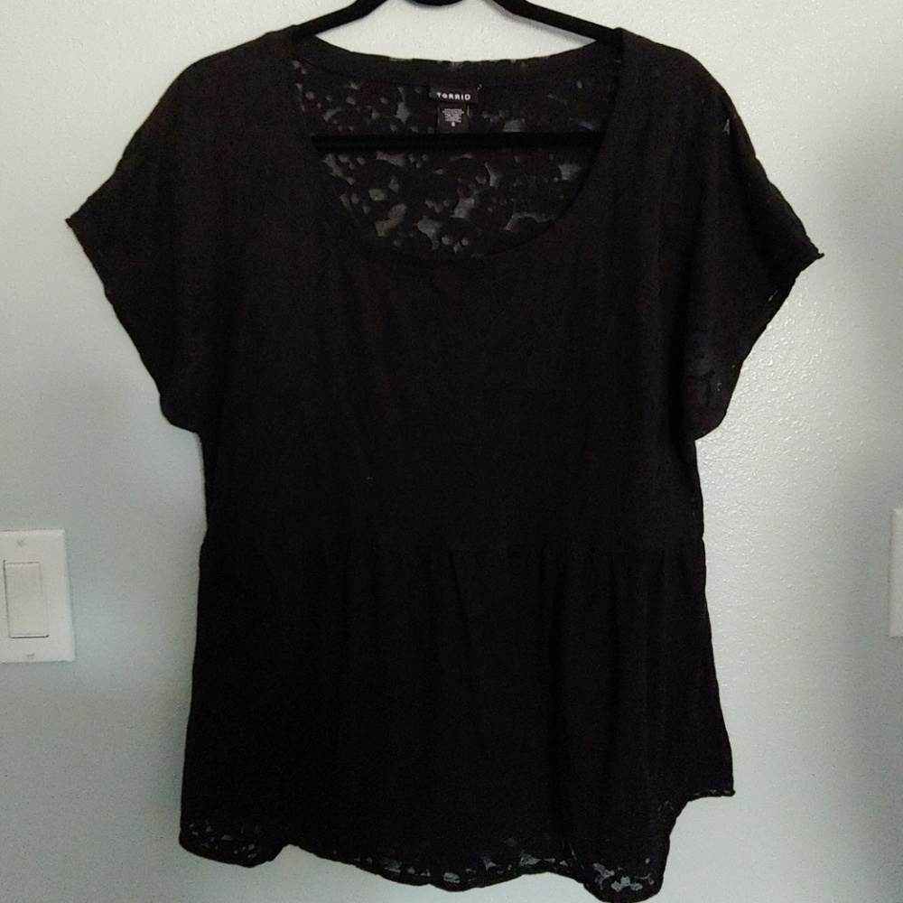 Torrid Black Blouse